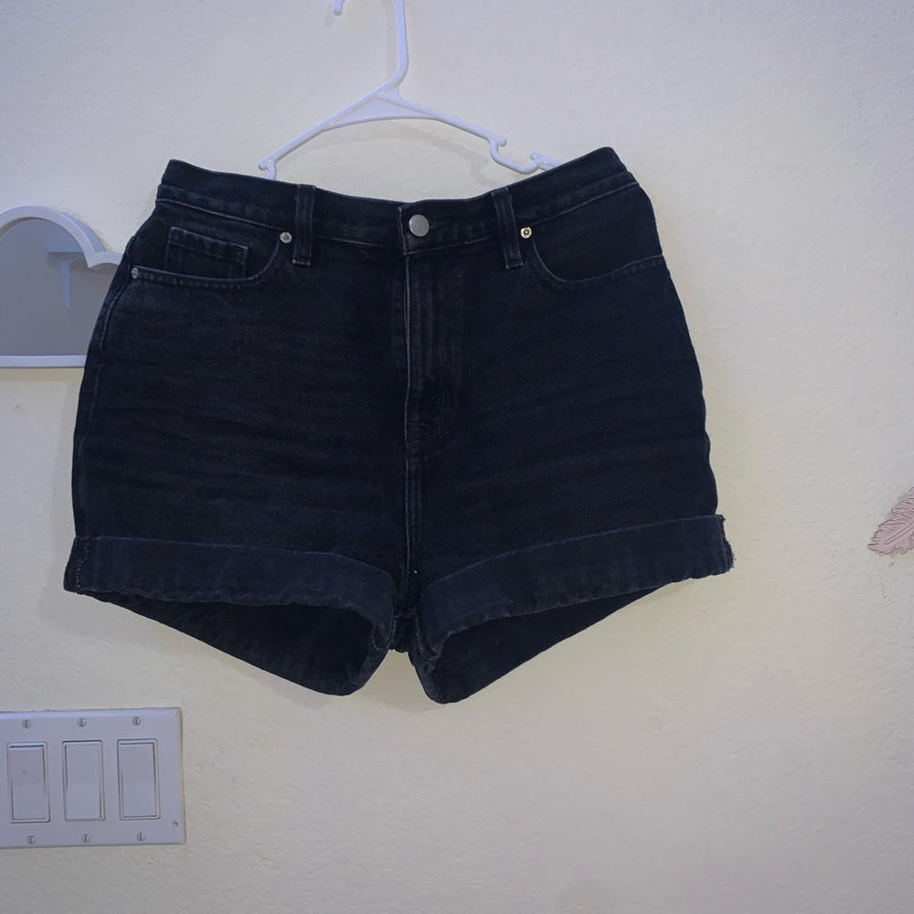 Black Denim Shorts